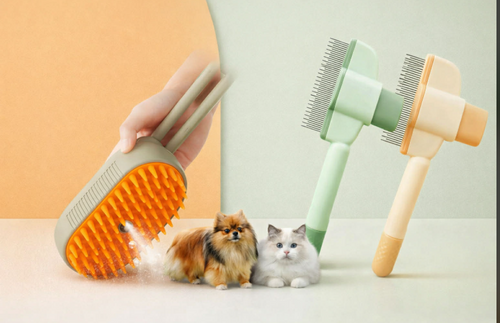 Pet Grooming Brush with Built-in Deodorizer