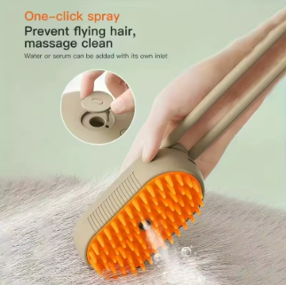 Pet Grooming Brush with Built-in Deodorizer